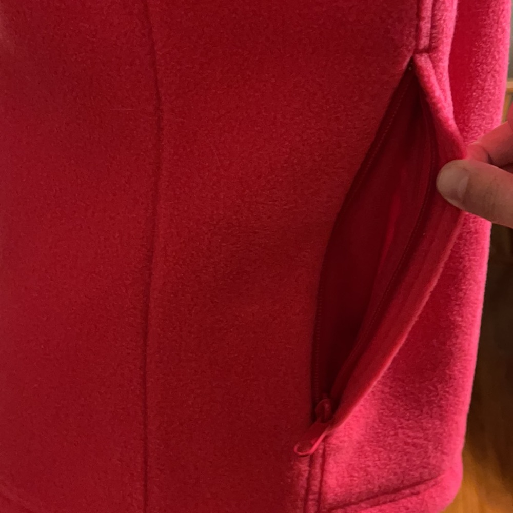 Women’s Size Small Columbia Fuchsia Pink Fleece Winter Zip Up Vest w/ Pockets - Picture 5 of 7